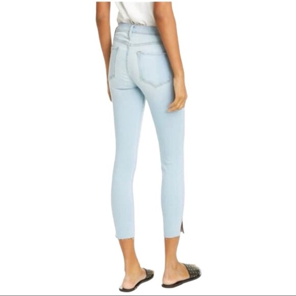 Light Wash Skinny Crop Jeans - Women's - Picture 2 of 14